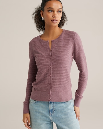 WE FashionKardigan - ljubičasta boja: prednji dio