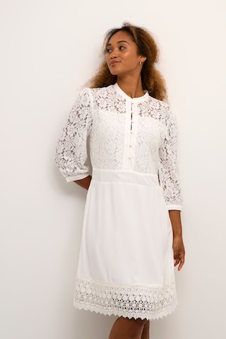 Cream Shirt Dress 'Milla' in White: front