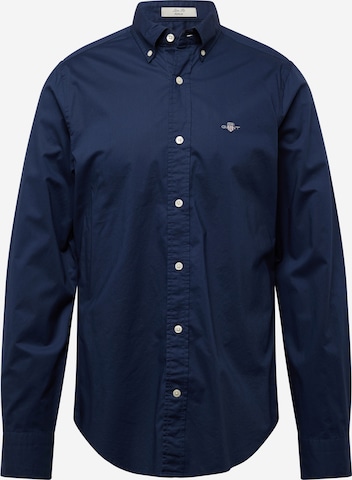 GANT Slim fit Overhemd in Blauw: voorkant