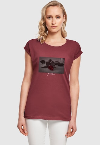 Mister Tee Shirt 'Passion Rose' in Rood: voorkant