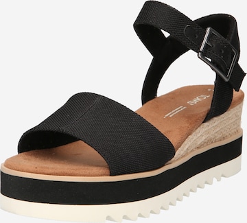 TOMS Sandals 'DIANA' in Black: front