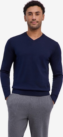 FALKE Pullover 'Cotton Knit' in Blau: Vorderseite