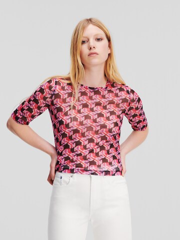 KARL LAGERFELD JEANS - Camisa em rosa: frente