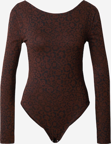 WRANGLER T-shirtbody 'LEOTARD' i brun: framsida