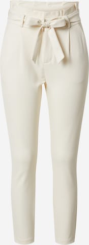 VERO MODA Slimfit Bandplooibroek in Beige: voorkant