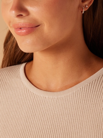 Lucardi Schmuckset 'Einfach' in Gold: Vorderseite