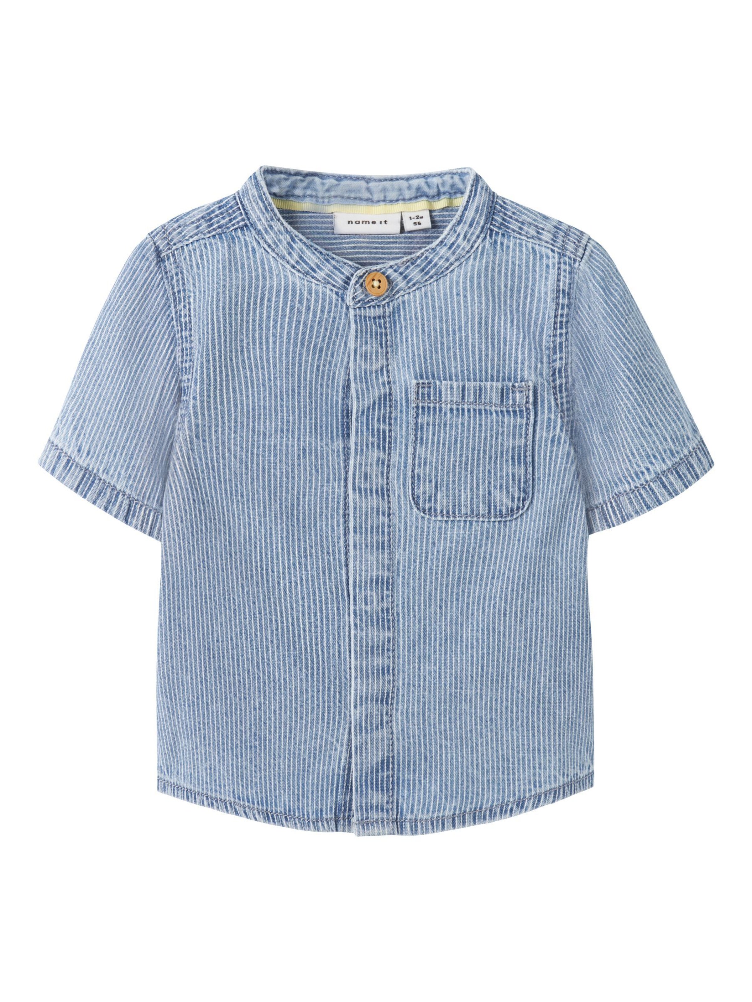 Coupe regular Chemise NAME IT en bleu : devant