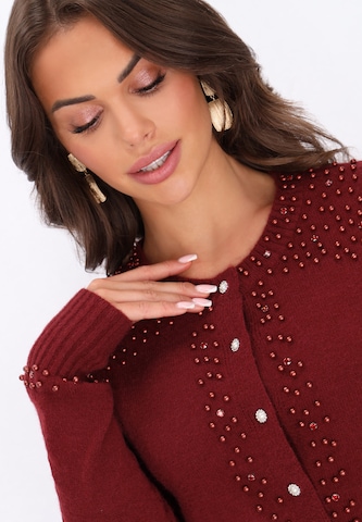faina Gebreid vest in Rood
