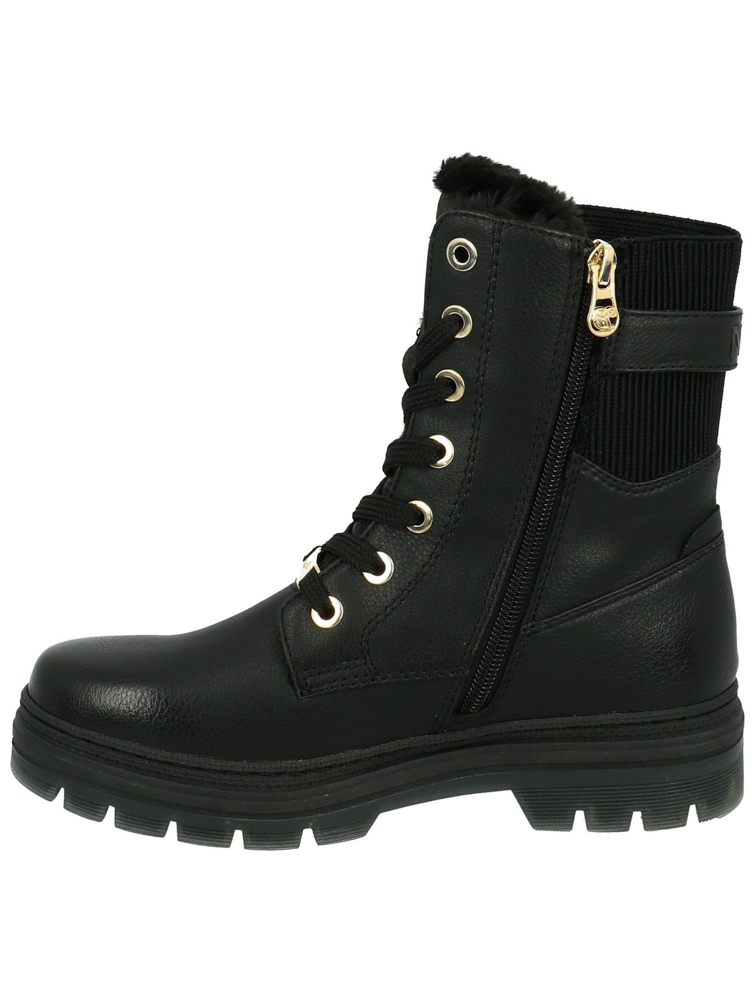 TOM TAILOR Lace-Up Ankle Boots in Black