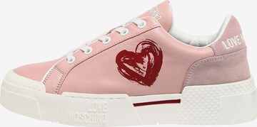Love Moschino Sneakers 'Red Heart' in Pink: front