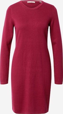 ESPRIT Úpletové šaty – červená: přední strana