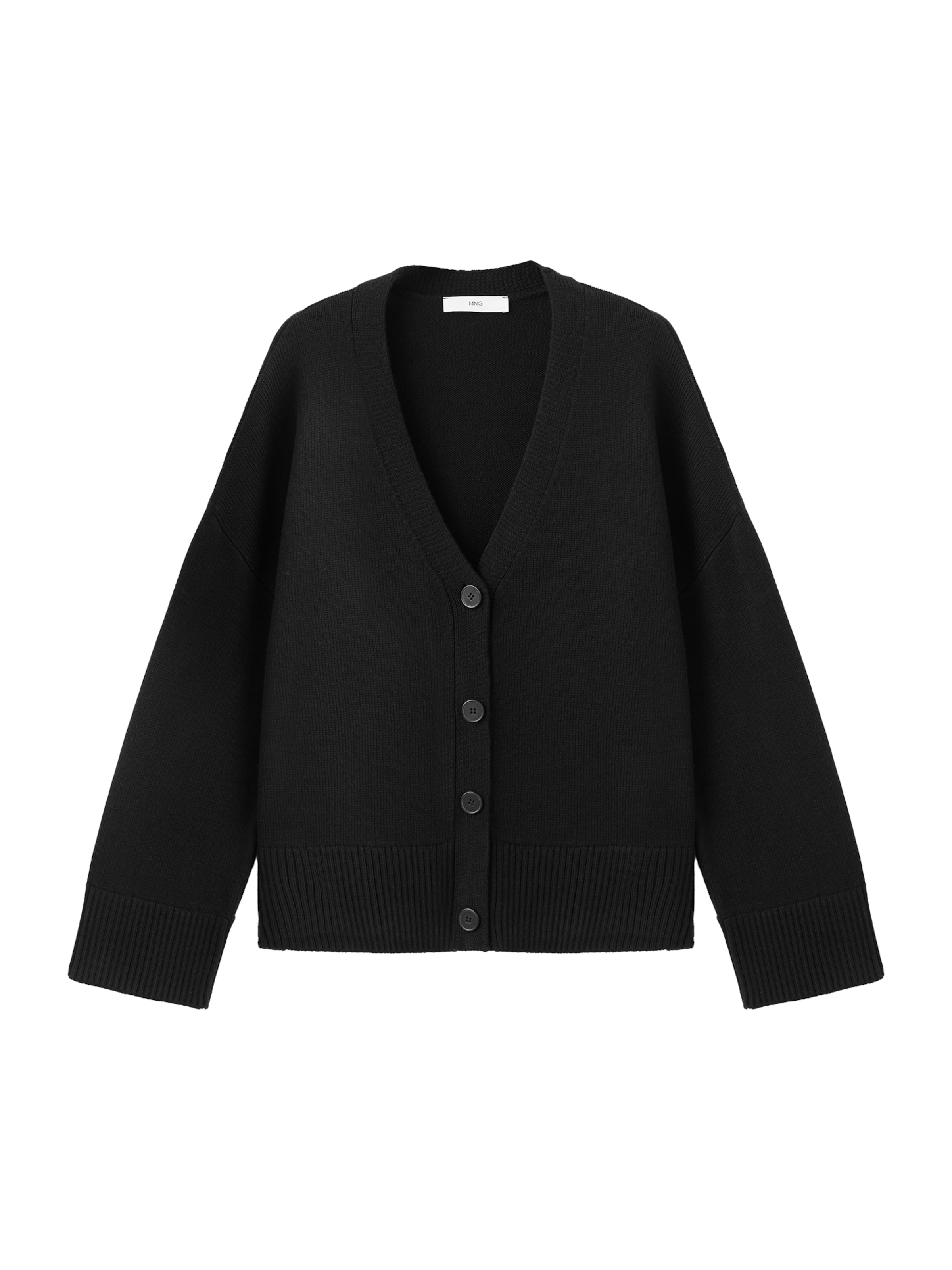 MANGO Cardigan 'Roger' i sort: forside