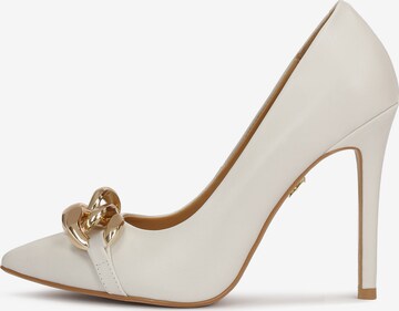 Kazar - Zapatos con plataforma en beige: frente