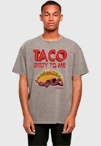 ABSOLUTE CULT T-Shirt 'Deadpool - Taco Dirty To Me' in Grau: Vorderseite