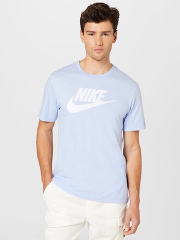 mėlyna Nike Sportswear Standartinis modelis Marškinėliai 'Futura': priekis