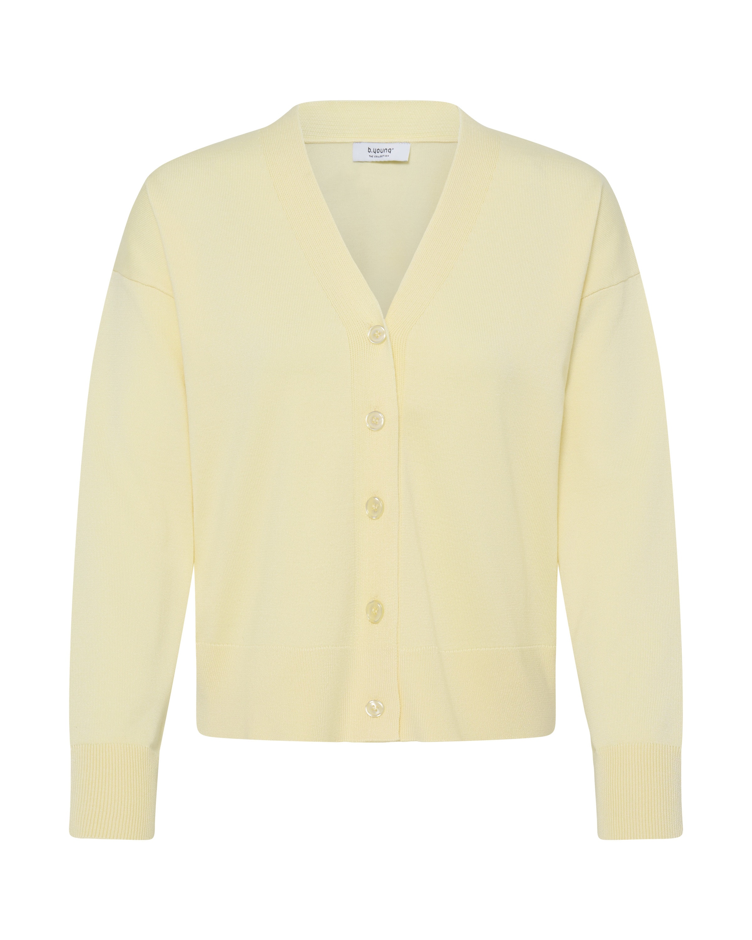 b.young Strickjacke 'BYMmorla' in Gelb: Vorderseite
