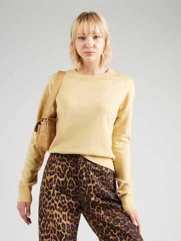 Pull-over QS en jaune : devant