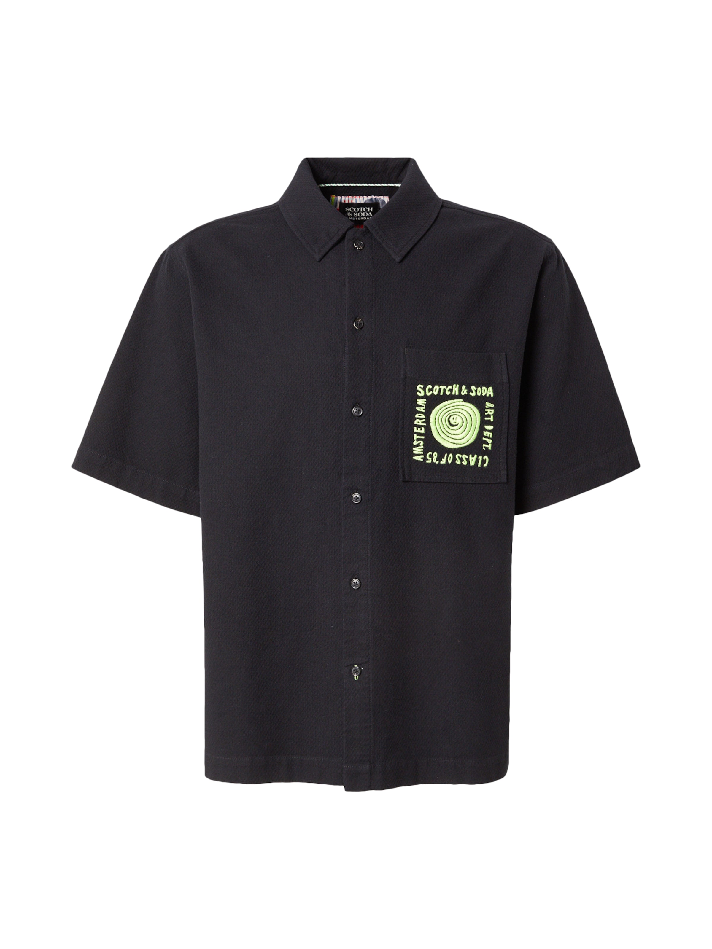 SCOTCH & SODA Hemd in hellgrün / schwarz, Produktansicht