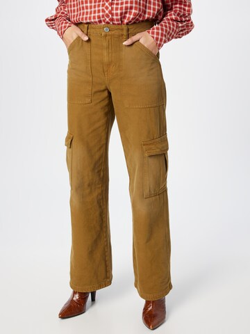 WEEKDAY Loose fit Cargo trousers 'Julian' in Brown: front