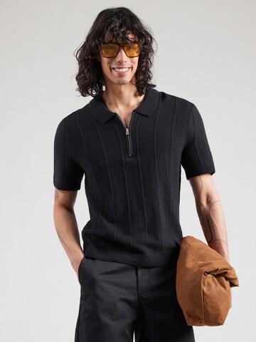 Pull-over Abercrombie & Fitch en noir : devant