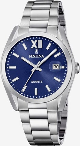 FESTINA Analoog horloge 'Festina - Watch Acero Clasico - Quartz watch movement - Watch case width: 40 mm' in Blauw: voorkant