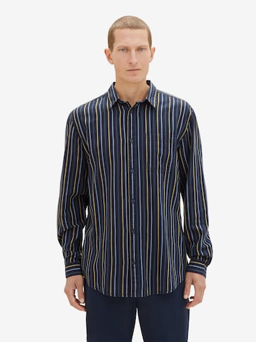 TOM TAILOR Regular fit Button Up Shirt in Blue: front