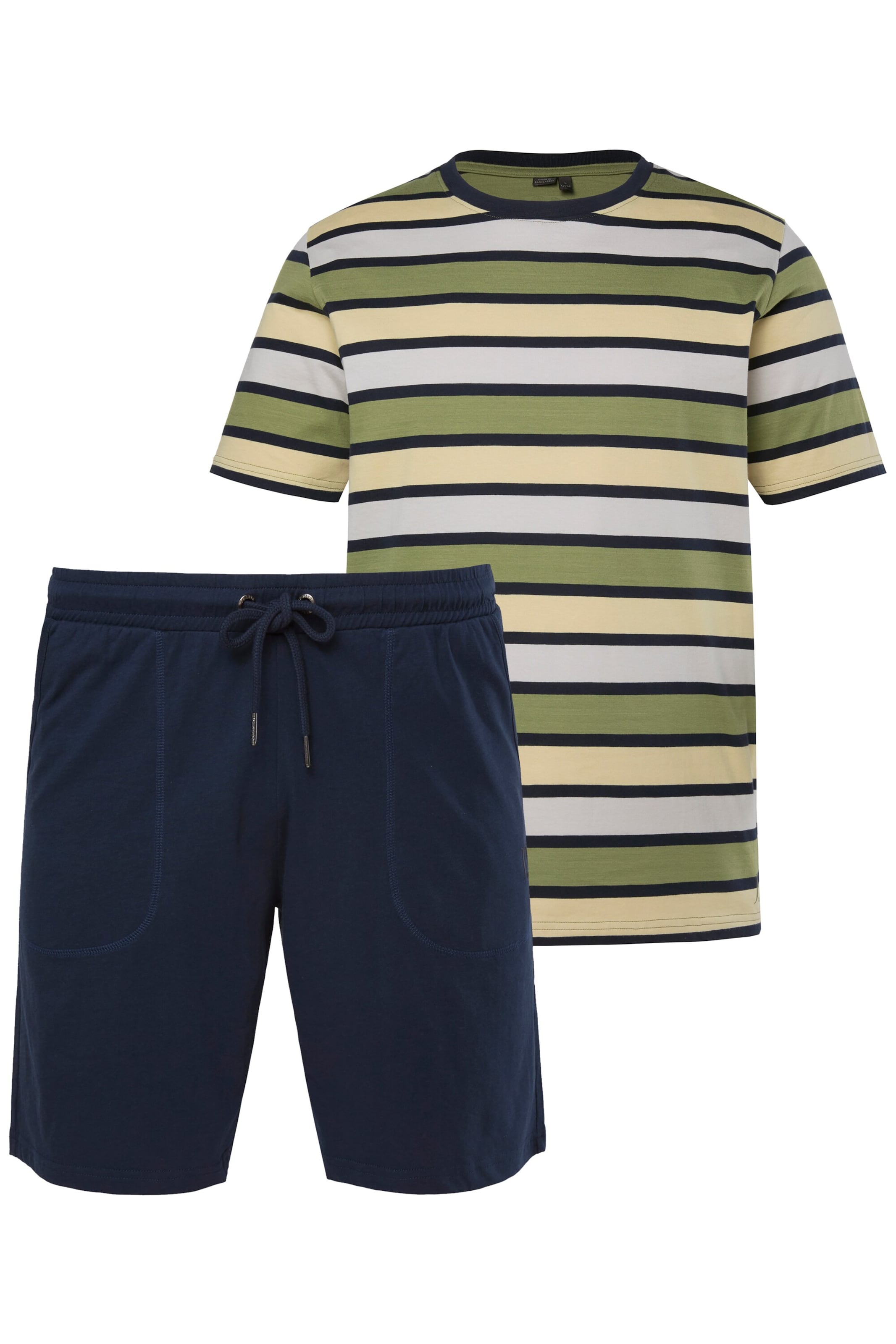 JP1880 Pyjama kort in Groen: voorkant