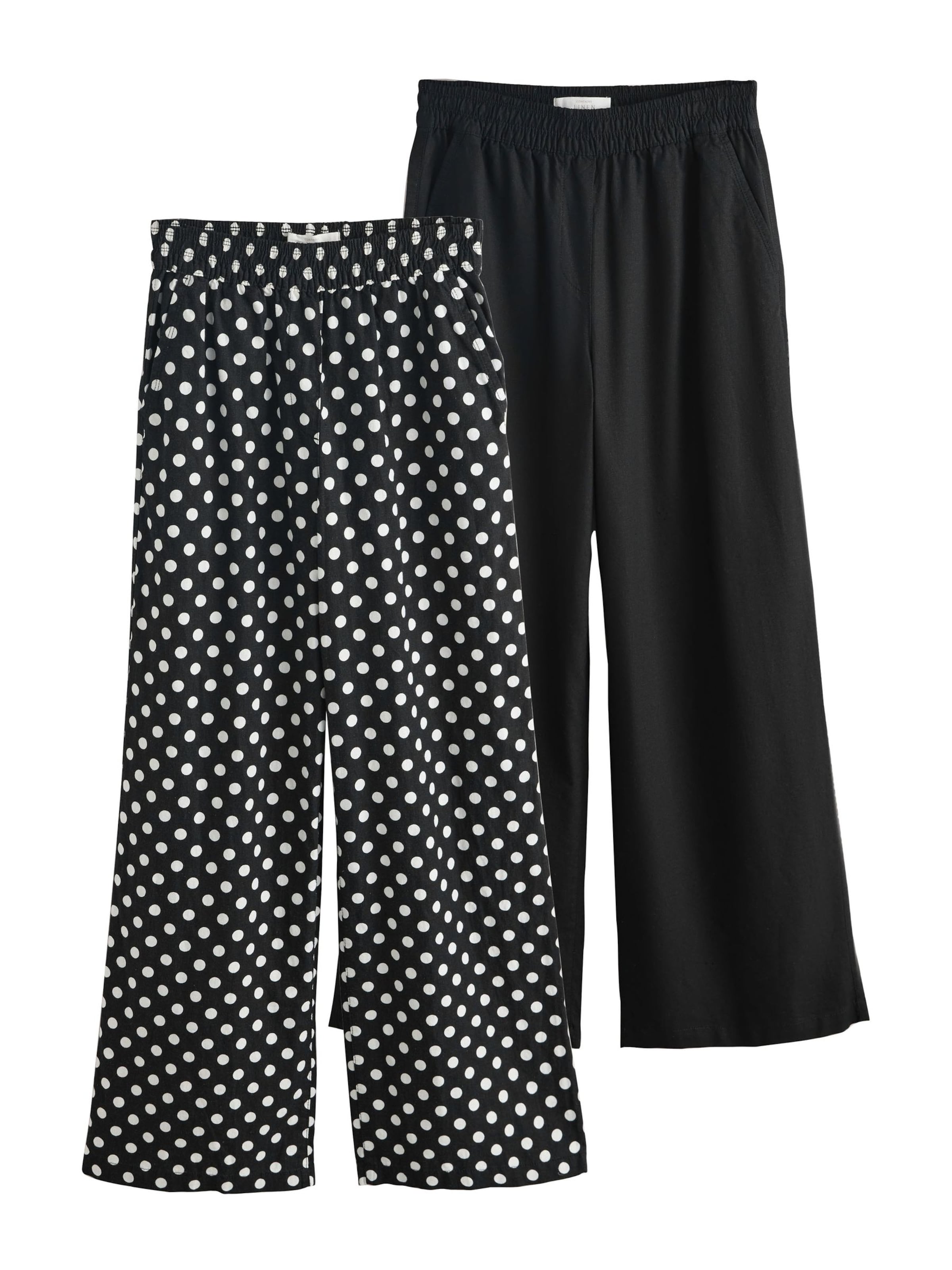 Next Zvonové kalhoty Kalhoty – černá: přední strana