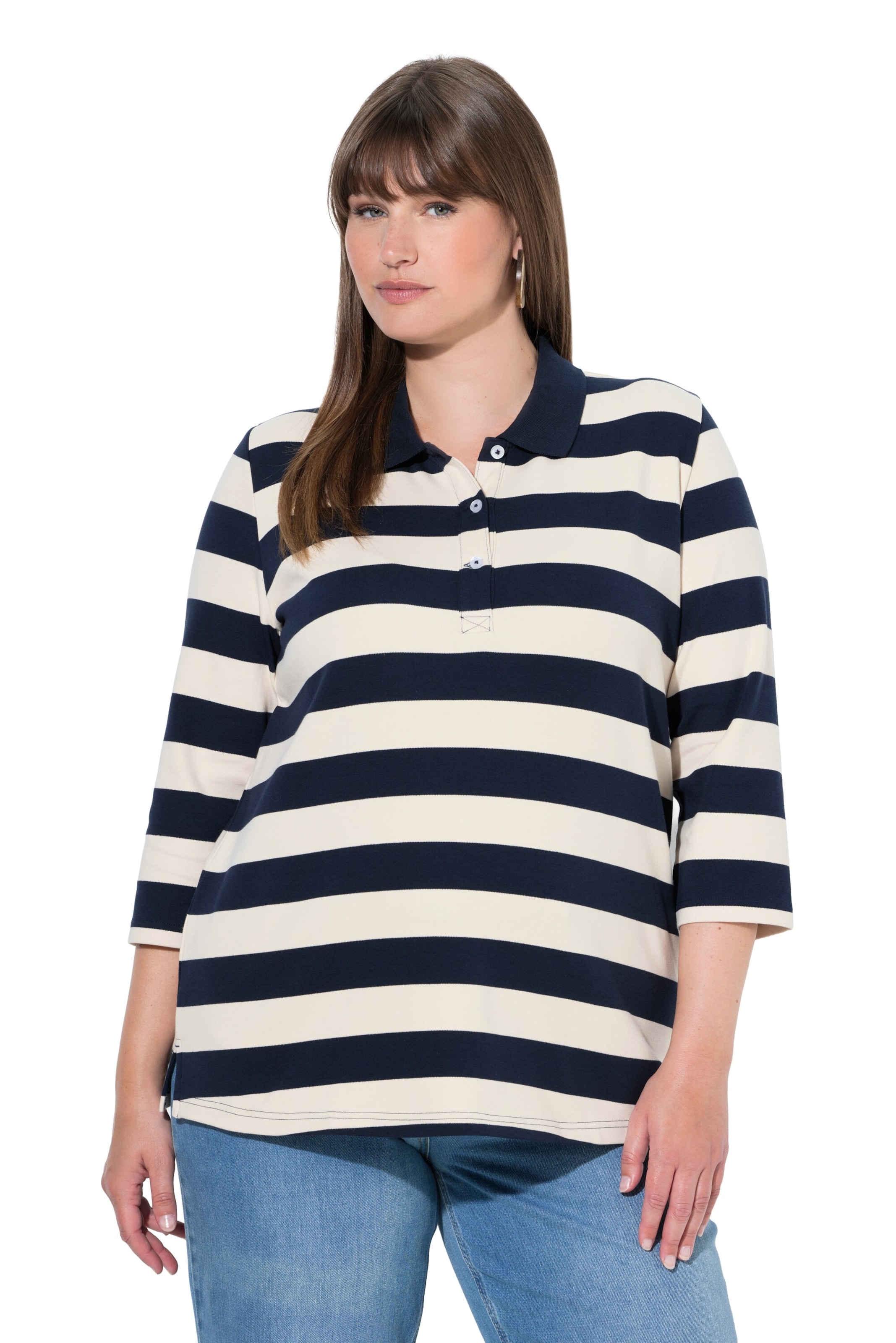 Sweat-shirt Ulla Popken en noir : devant