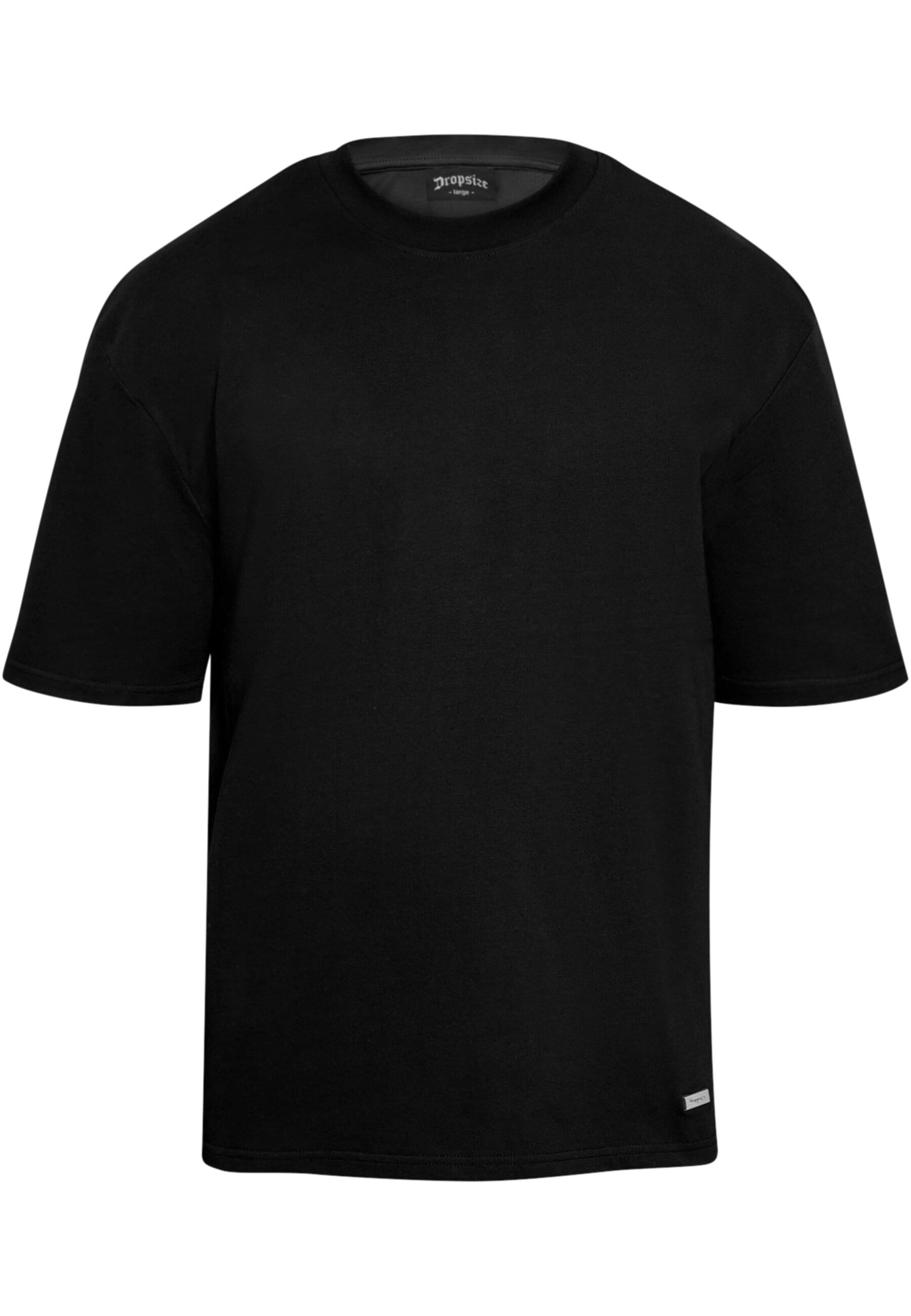 T-Shirt Dropsize en noir : devant