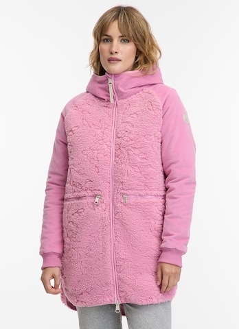 Ragwear Between-Season Jacket in Pink: front