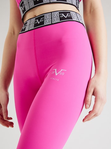 19V69 ITALIA Skinny Športne hlače 'ALENA' | roza barva