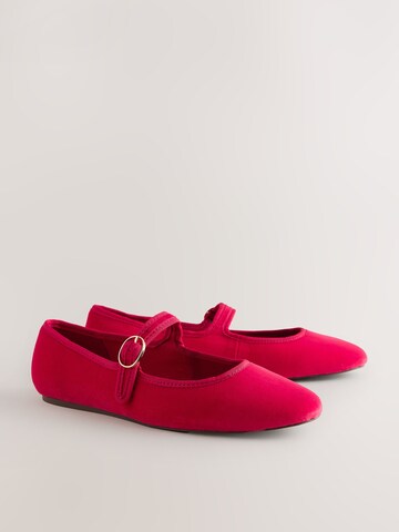 Next Ballet Flats with Strap in Red