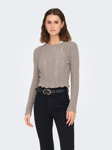 ONLY Pullover 'ONLSAGA' in Grau: Vorderseite