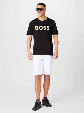 BOSS Green T-shirt i svart