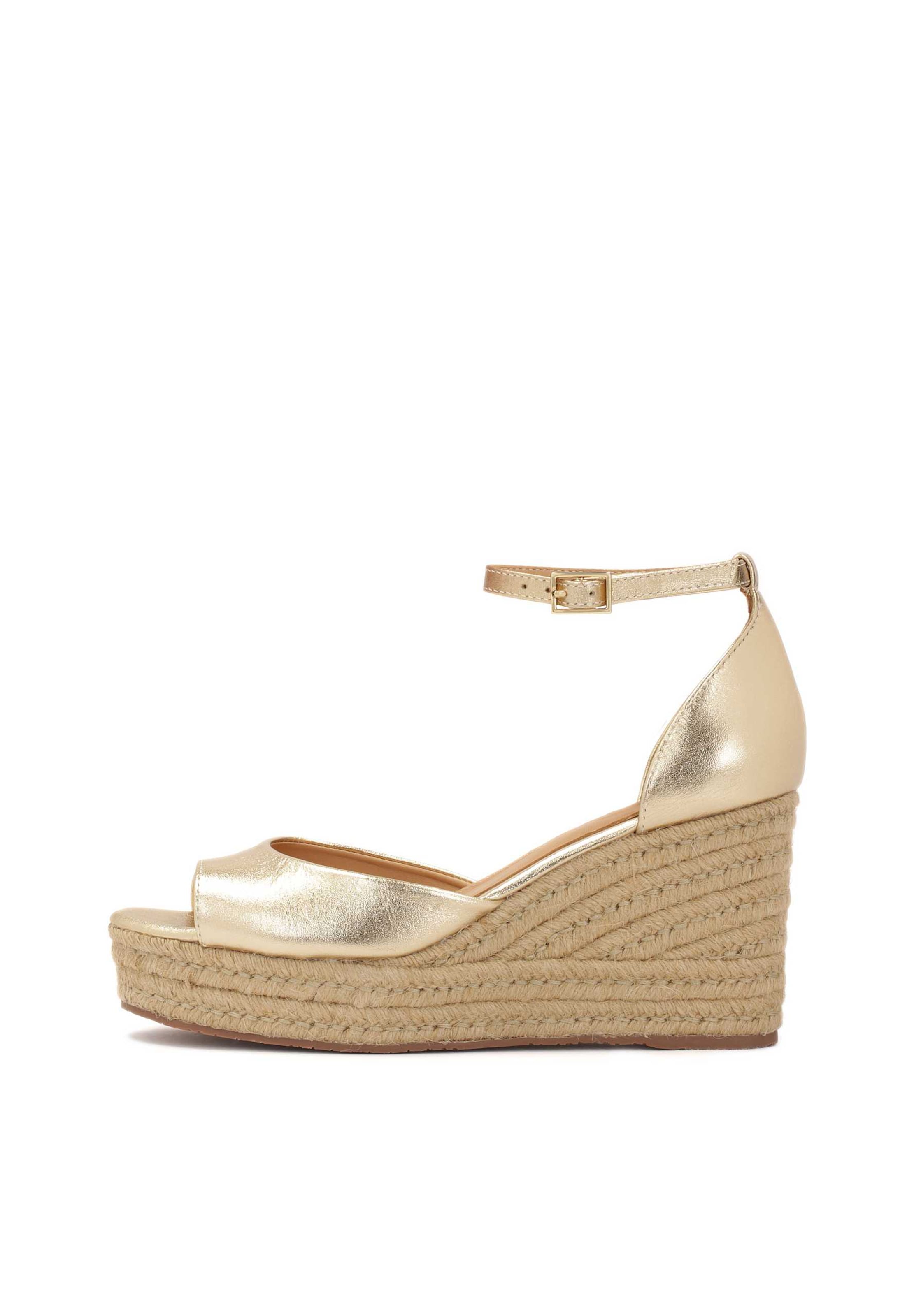 Kazar Sandals in Gold: front