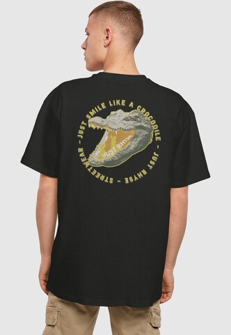 Just Rhyse T-Shirt 'Crocodile Smile' in Schwarz: Vorderseite