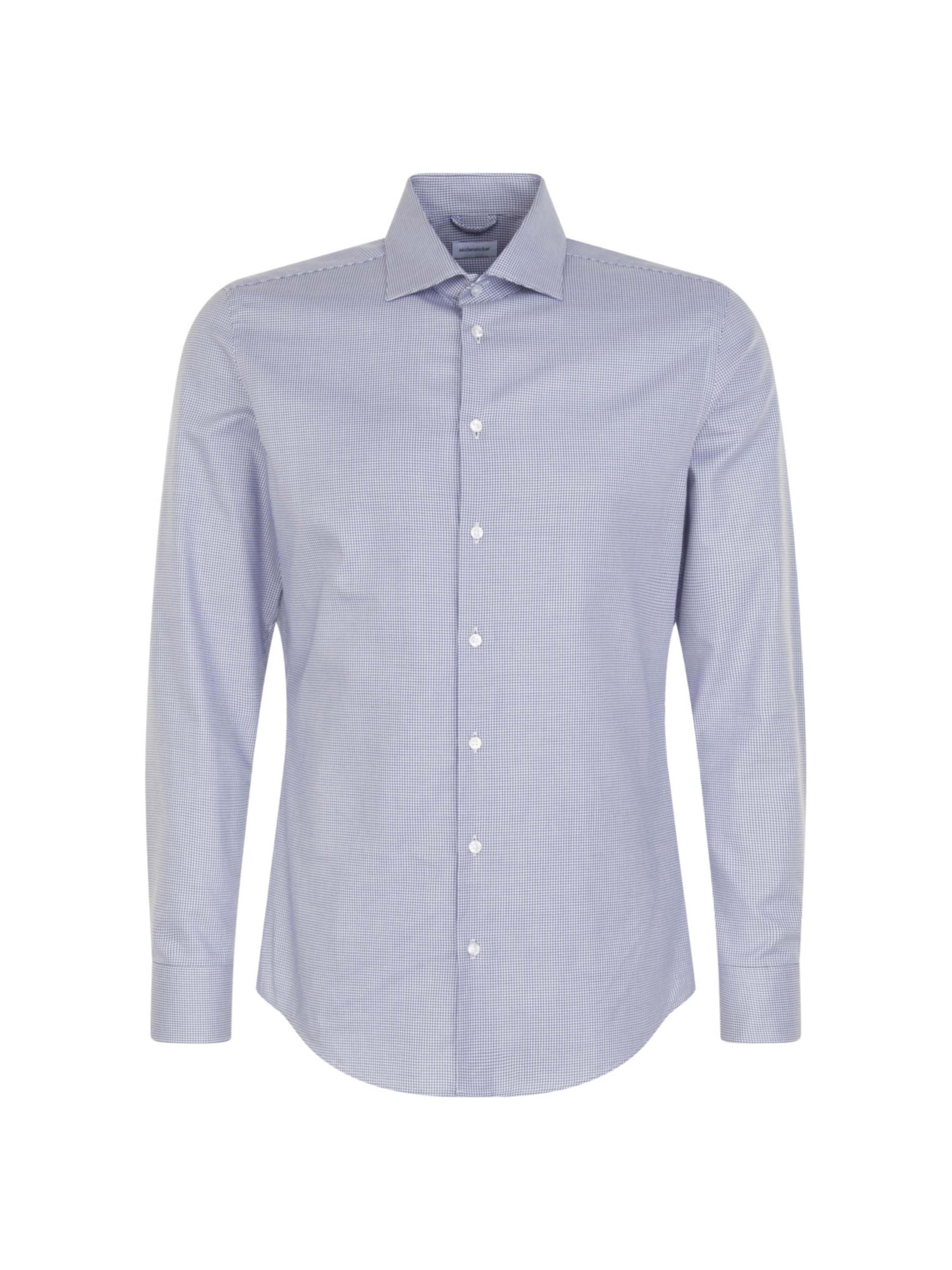 Coupe slim Chemise business SEIDENSTICKER en bleu : devant