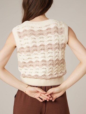 Deeluxe Gebreide top 'Barrya' in Beige