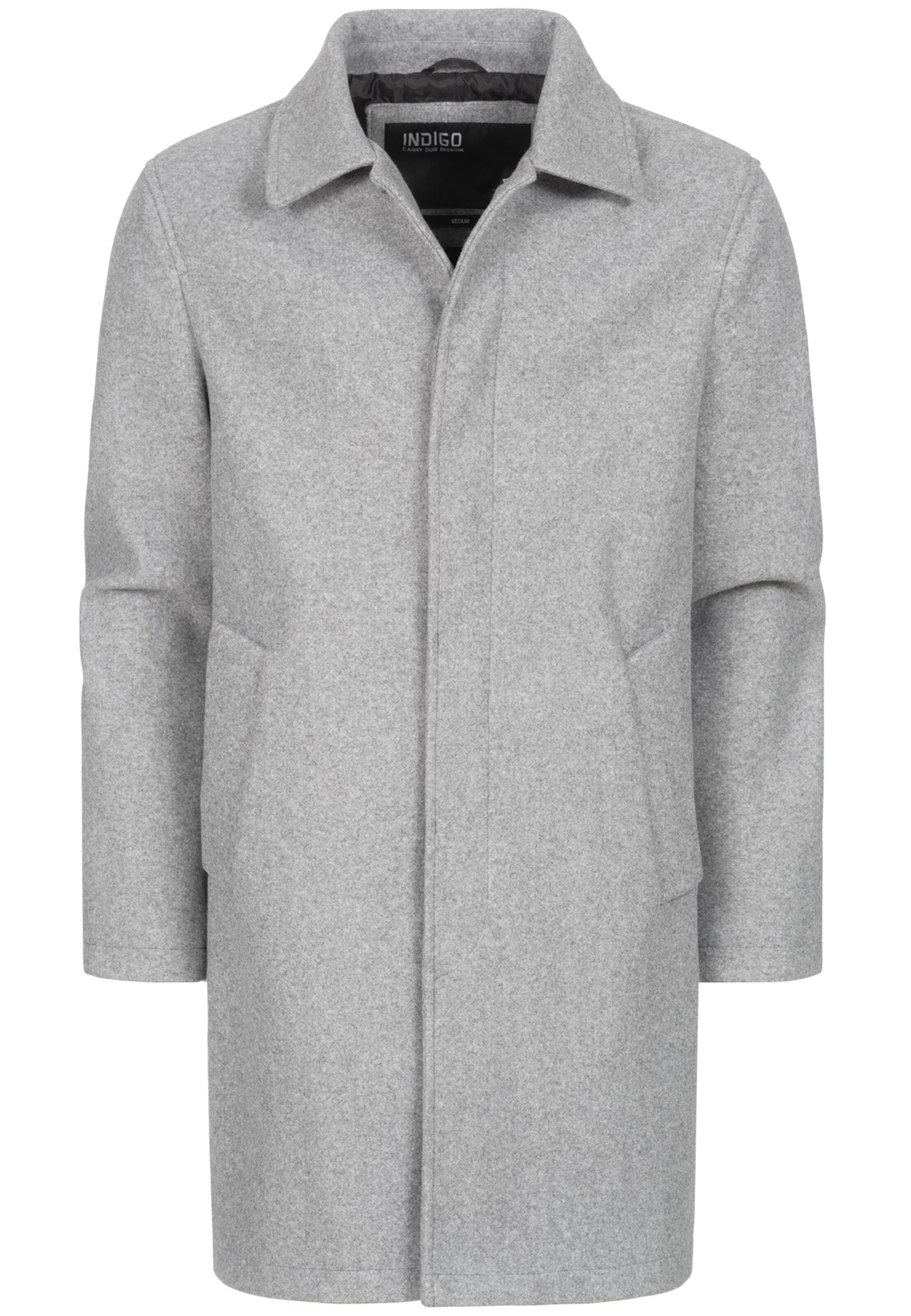 INDICODE JEANS Tussenjas 'Grandrim' in Grijs: voorkant