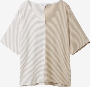 T-shirt TOM TAILOR en beige : devant