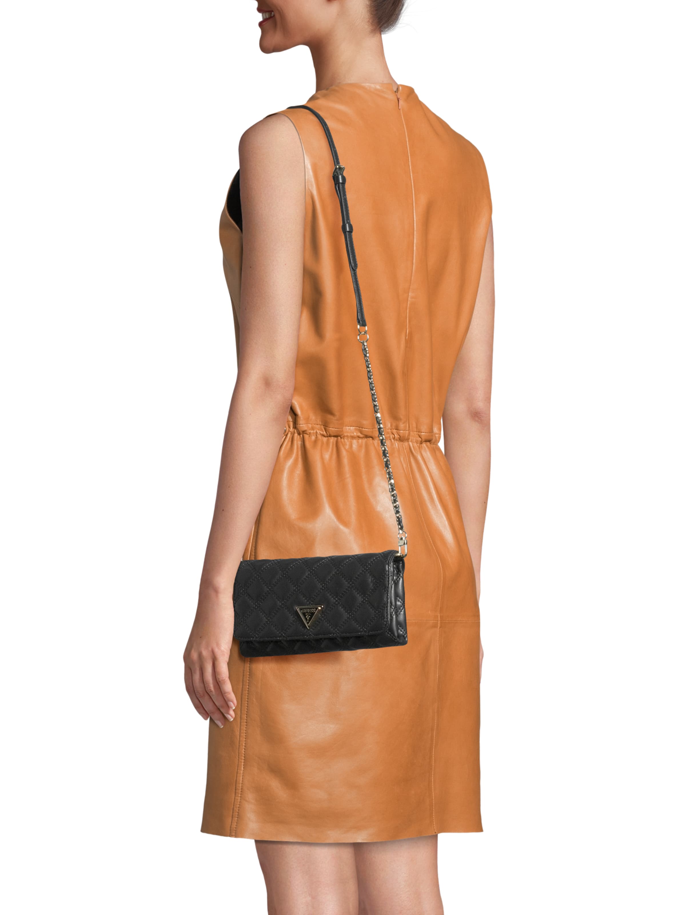 GUESS Crossbody bag 'GIULLY II XBODY FLAP ORGANIZER' in Black