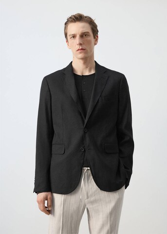 MANGO MAN Slim Fit Blazer 'Sakko Amalfi' in Schwarz: Vorderseite