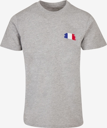 F4NT4STIC Shirt 'Frankreich Flagge France' in Grey: front