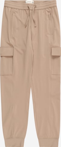 Abercrombie & Fitch Tapered Pants in Beige: front