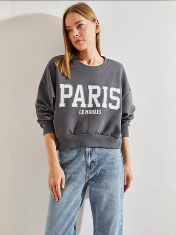 Felpa di Bianco Lucci in grigio