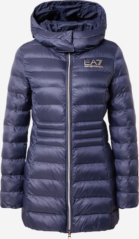 EA7 Emporio Armani Between-seasons coat 'CABAN' in Blue: front