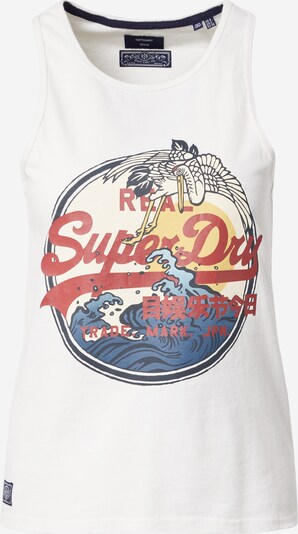 Superdry Top in Blue / Navy / Light yellow / Dark red / White, Item view