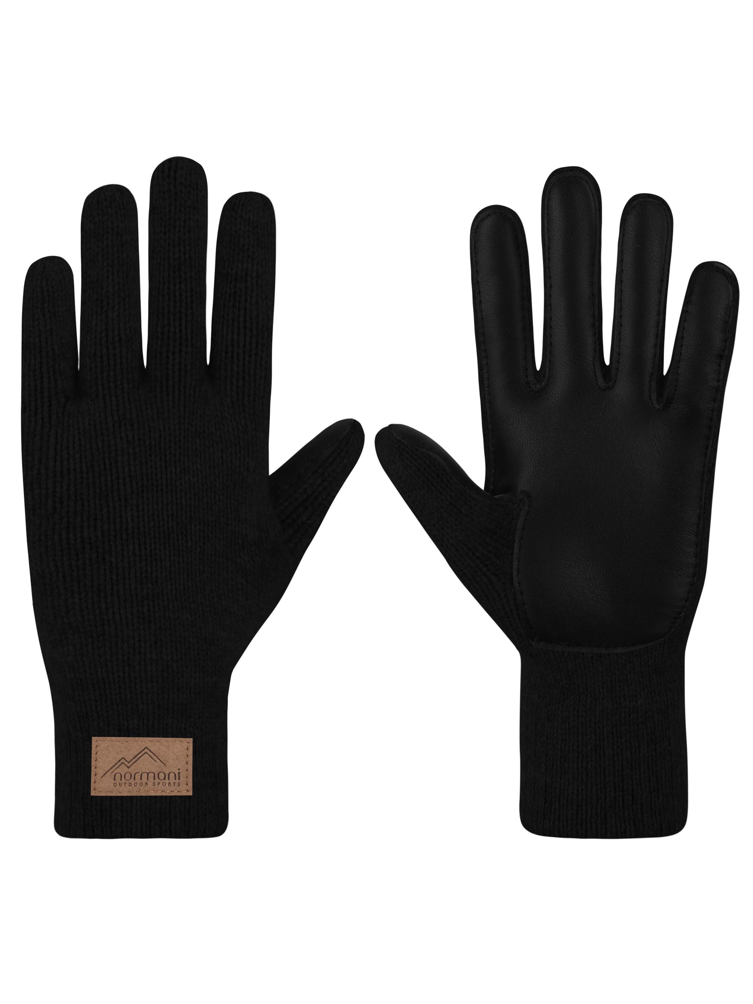 normani Fingerhandschuhe 'Leanyer' in Schwarz