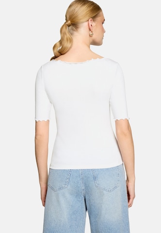 zero Halbarm-Shirt mit U-Boot-Ausschnitt in Weiß